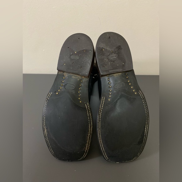 Vintage Men’s Anderson Bean elephant skin Cowboy Boots Size 11D Black Exotic - Picture 14 of 16